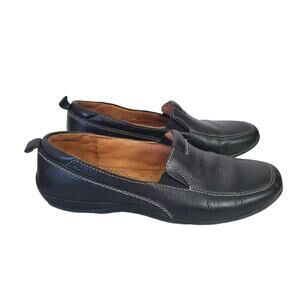 Naturalizer | Fragrance Black Leather Slip-On Loafers